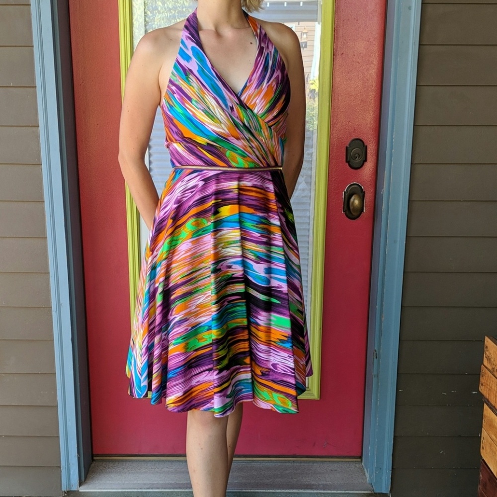 Funky print cocktail dress